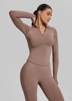 Ultrasculpt Longline Form-Fitting Seamless Thumb Hole Twil…