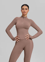 Ultrasculpt Longline Form-Fitting Seamless Thumb Hole Twil…
