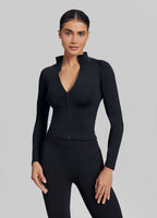 Ultrasculpt Longline Full Zipper Seamless Breathable Warm…