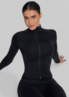 Ultrasculpt Longline Full Zipper Seamless Breathable Warm…