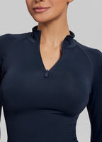 Ultrasculpt Longline Form-Fitting Seamless Thumb Hole Twil…