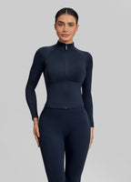 Ultrasculpt Longline Full Zipper Seamless Breathable Warm…