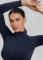 Ultrasculpt Longline Full Zipper Seamless Breathable Warm…