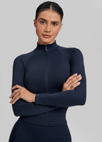 Ultrasculpt Longline Full Zipper Seamless Breathable Warm…