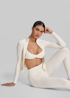 Ultrasculpt Longline Full Zipper Seamless Breathable Warm…