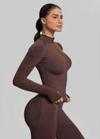 Ultrasculpt Longline Form-Fitting Seamless Thumb Hole Twil…