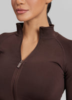 Ultrasculpt Longline Full Zipper Seamless Breathable Warm…