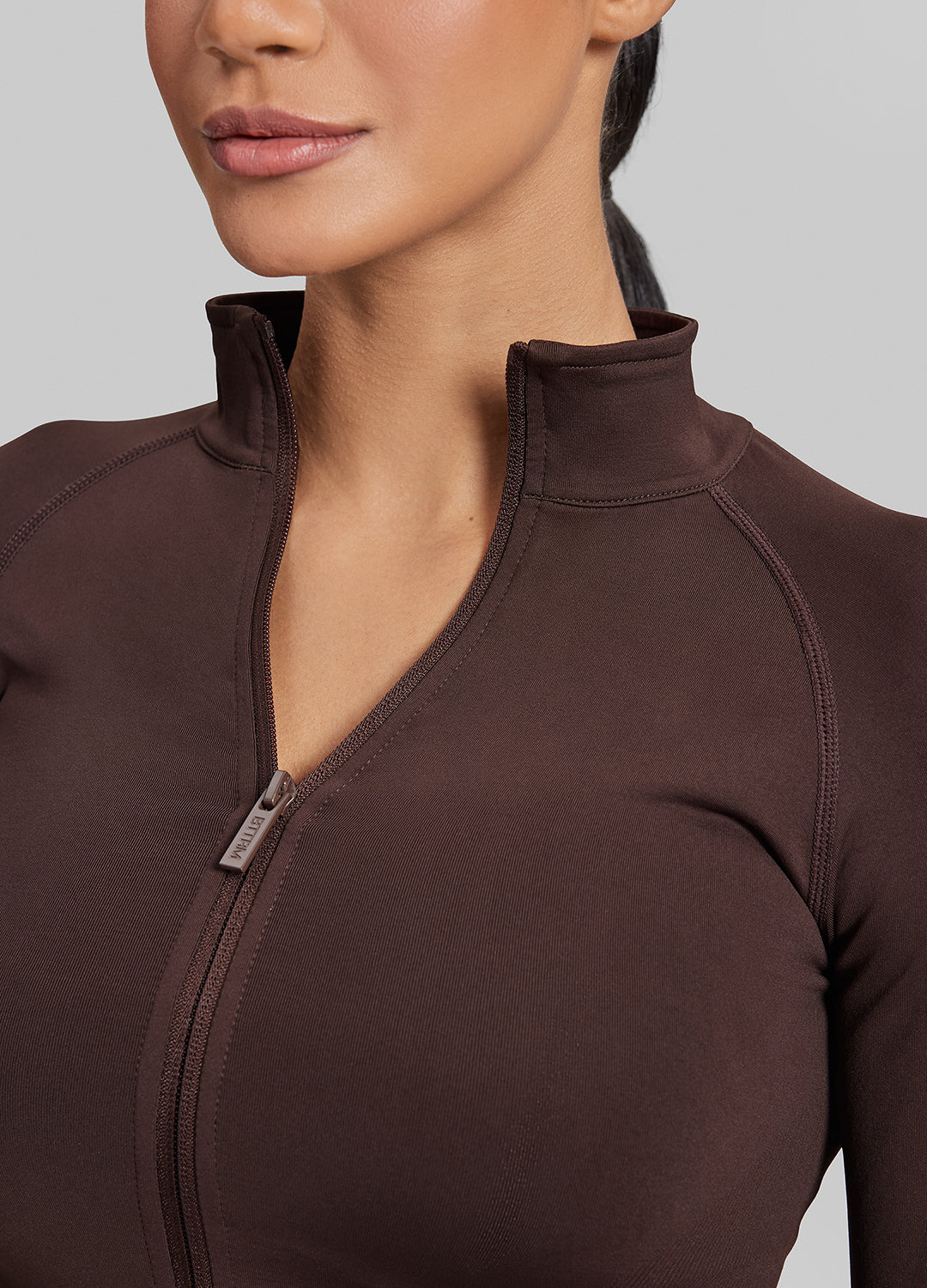 Ultrasculpt Longline Full Zipper Seamless Breathable Warm…