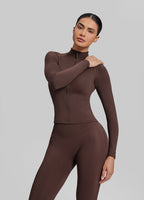 Ultrasculpt Longline Full Zipper Seamless Breathable Warm…