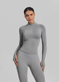 Ultrasculpt Longline Form-Fitting Seamless Thumb Hole Twil…