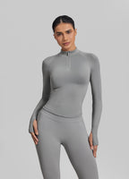 Ultrasculpt Longline Form-Fitting Seamless Thumb Hole Twil…
