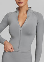Ultrasculpt Longline Full Zipper Seamless Breathable Warm…