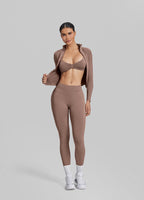 Ultrasculpt Longline Full Zipper Seamless Breathable Warm…