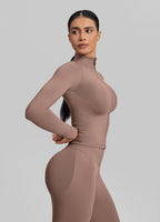 Ultrasculpt Longline Full Zipper Seamless Breathable Warm…