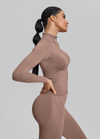 Ultrasculpt Longline Full Zipper Seamless Breathable Warm…