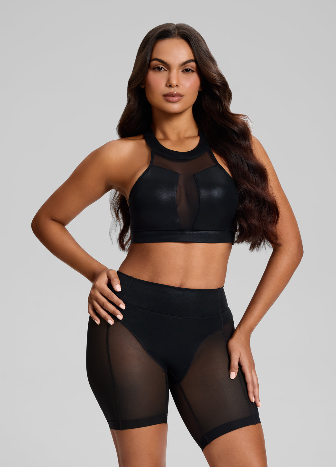 Sculpt Sheer Biker Shorts