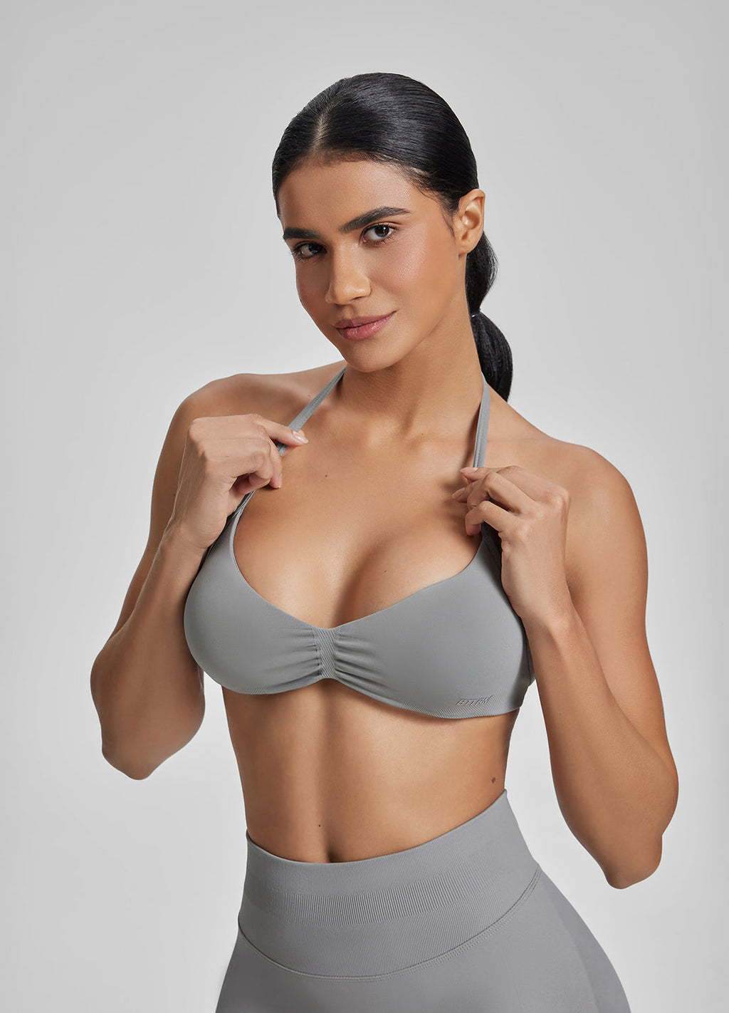Ultrasculpt Halterneck Backless Strappy Functional Twill K…