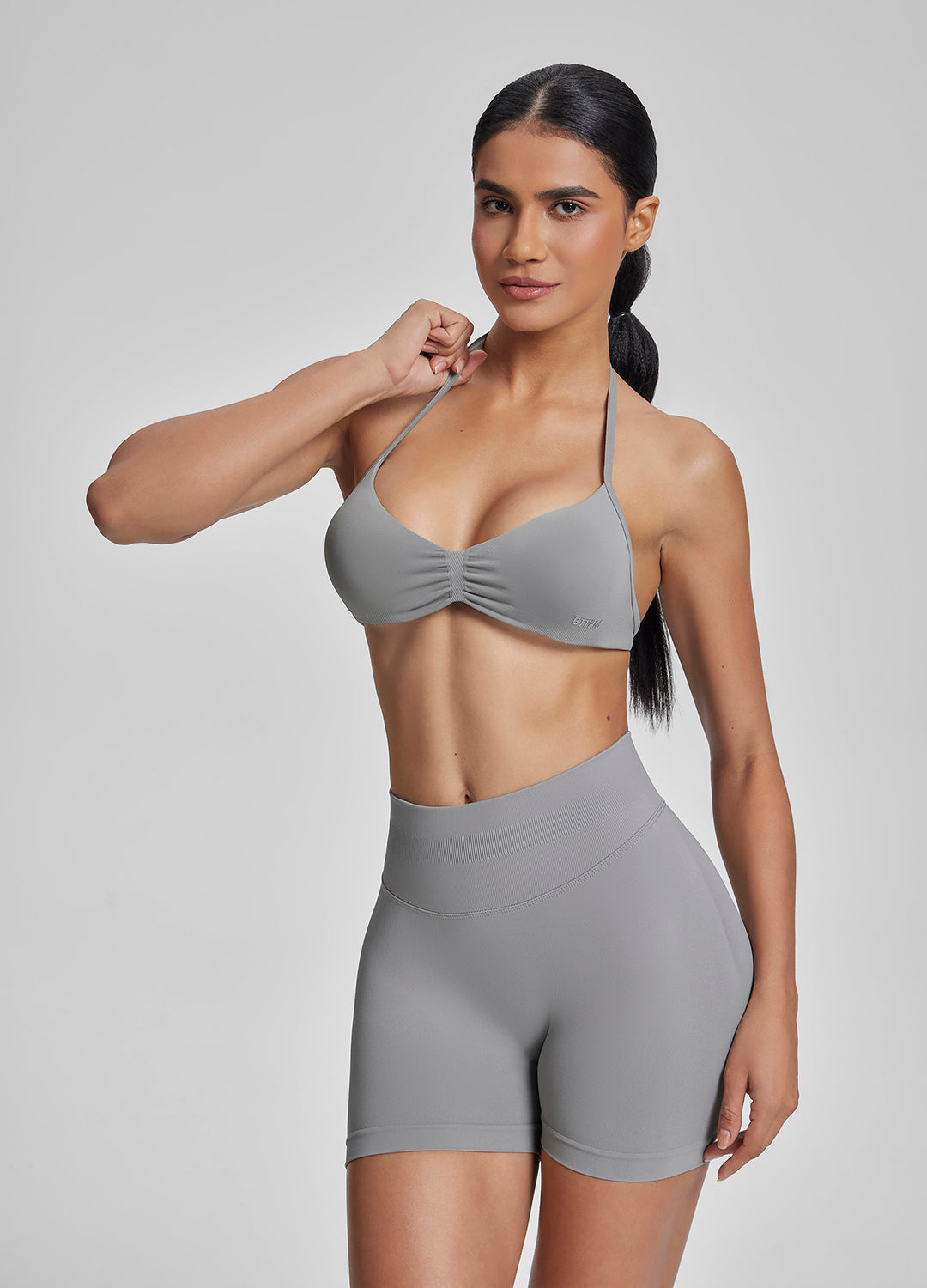Ultrasculpt Halterneck Backless Strappy Functional Twill K…