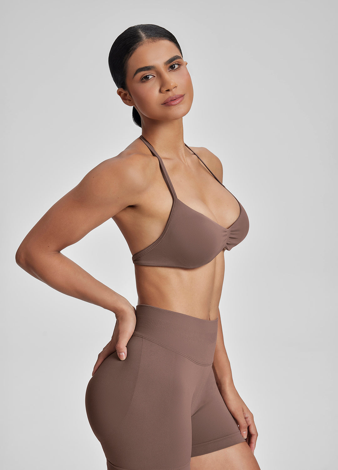 Ultrasculpt Halterneck Backless Strappy Functional Twill K…