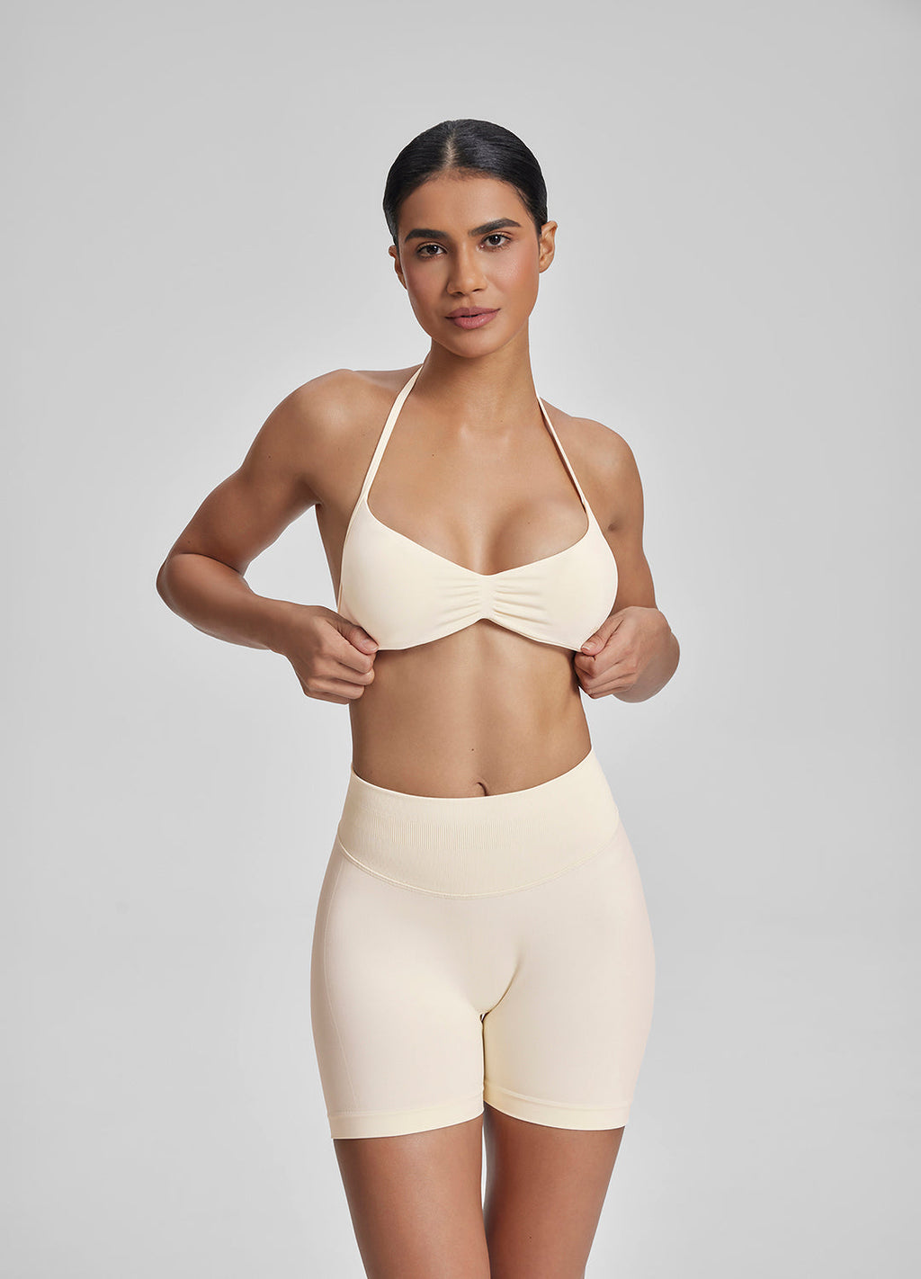 Ultrasculpt Halterneck Backless Strappy Functional Twill K…