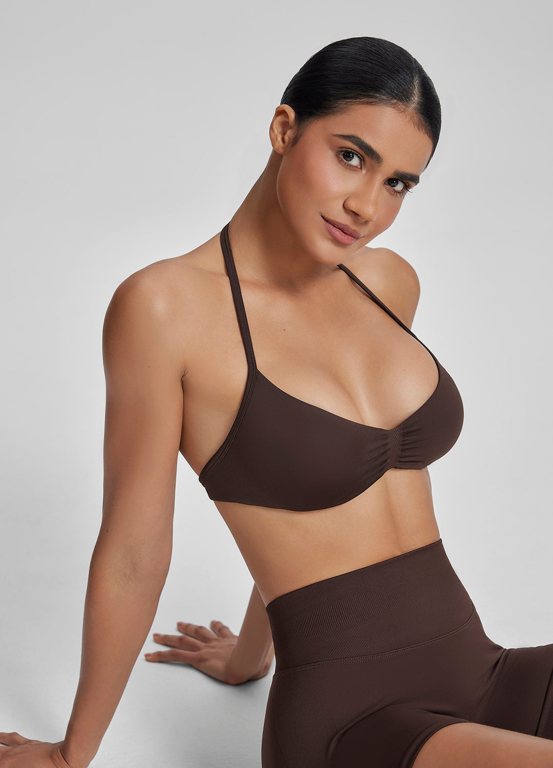 Ultrasculpt Halterneck Backless Strappy Functional Twill K…