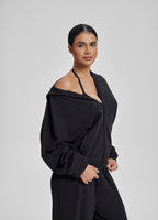 Relaxed Oversized Full Zipper Kangaroo Pockets Soft Hoodie