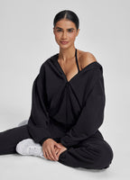 Relaxed Oversized Full Zipper Kangaroo Pockets Soft Hoodie