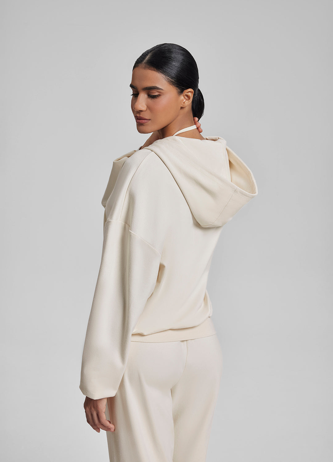 Relaxed Oversized Full Zipper Kangaroo Pockets Soft Hoodie