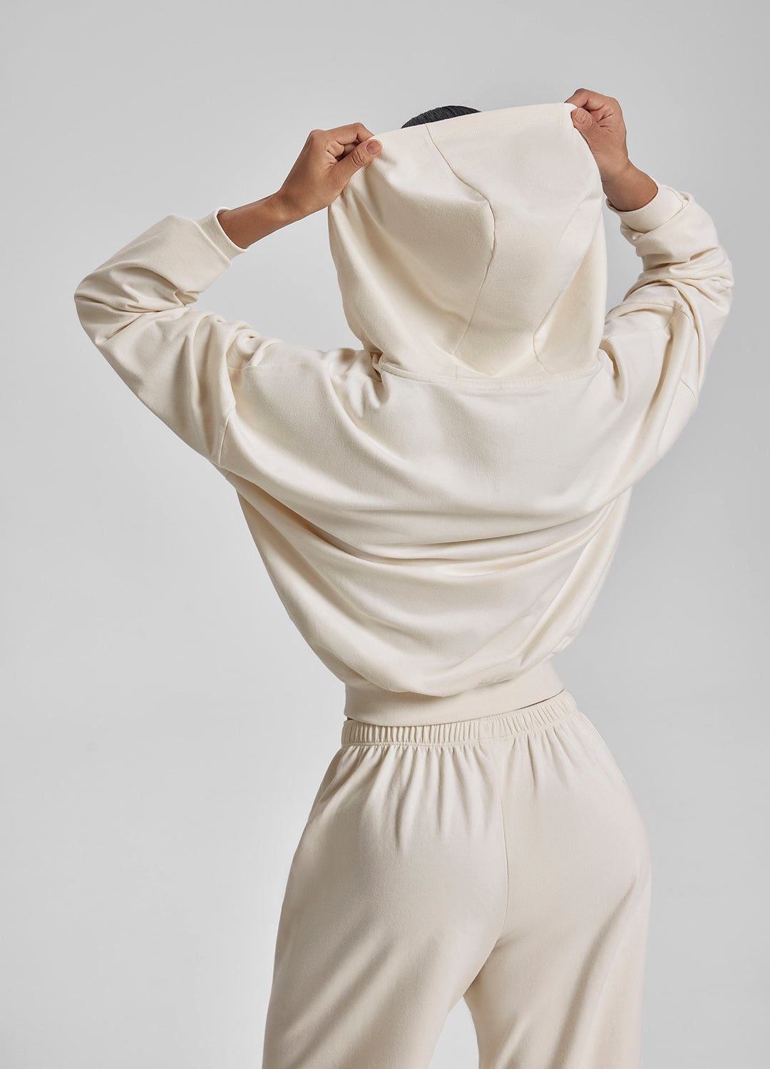 Relaxed Oversized Full Zipper Kangaroo Pockets Soft Hoodie