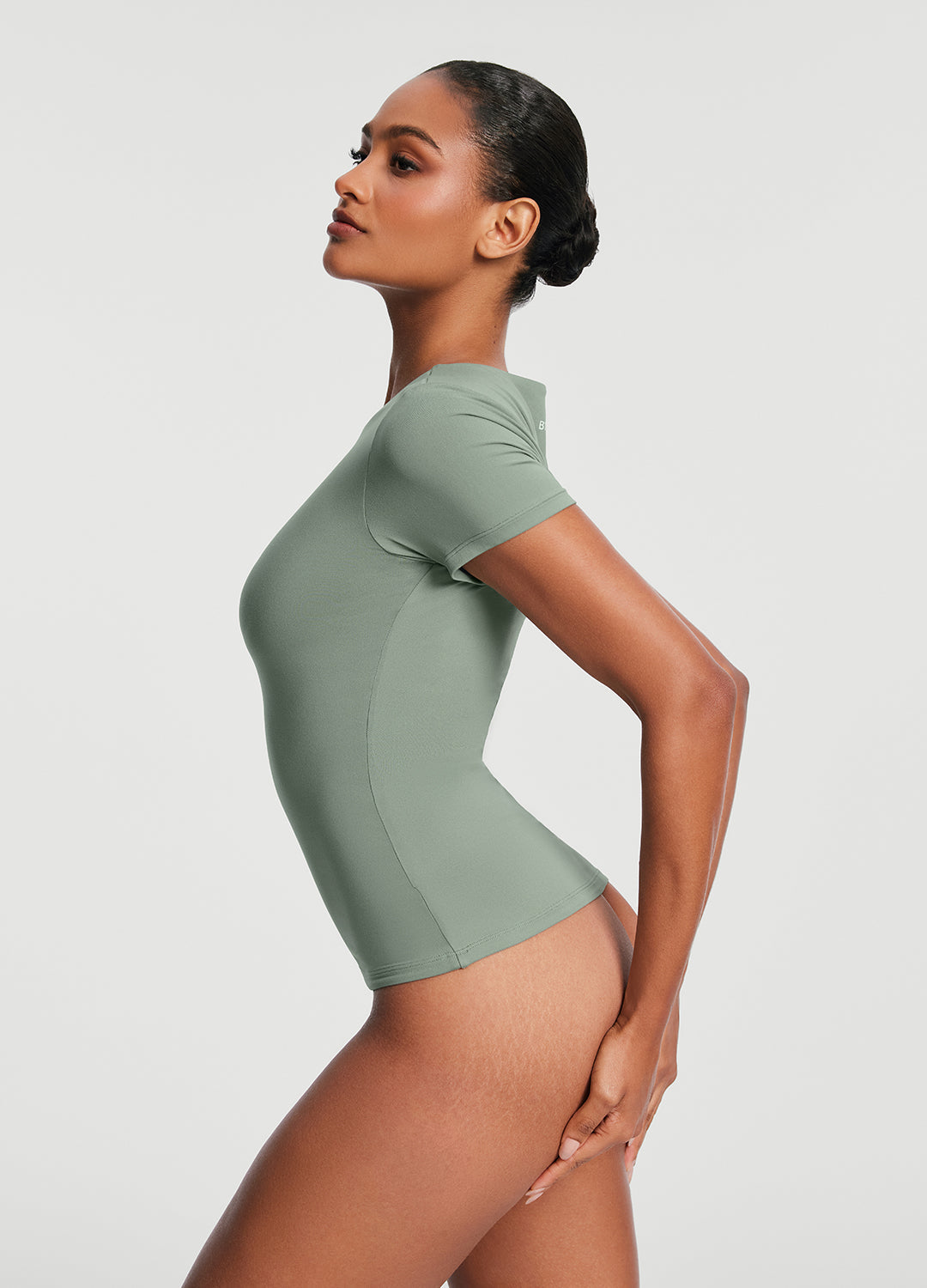 Short Sleeve Crew Neck Top