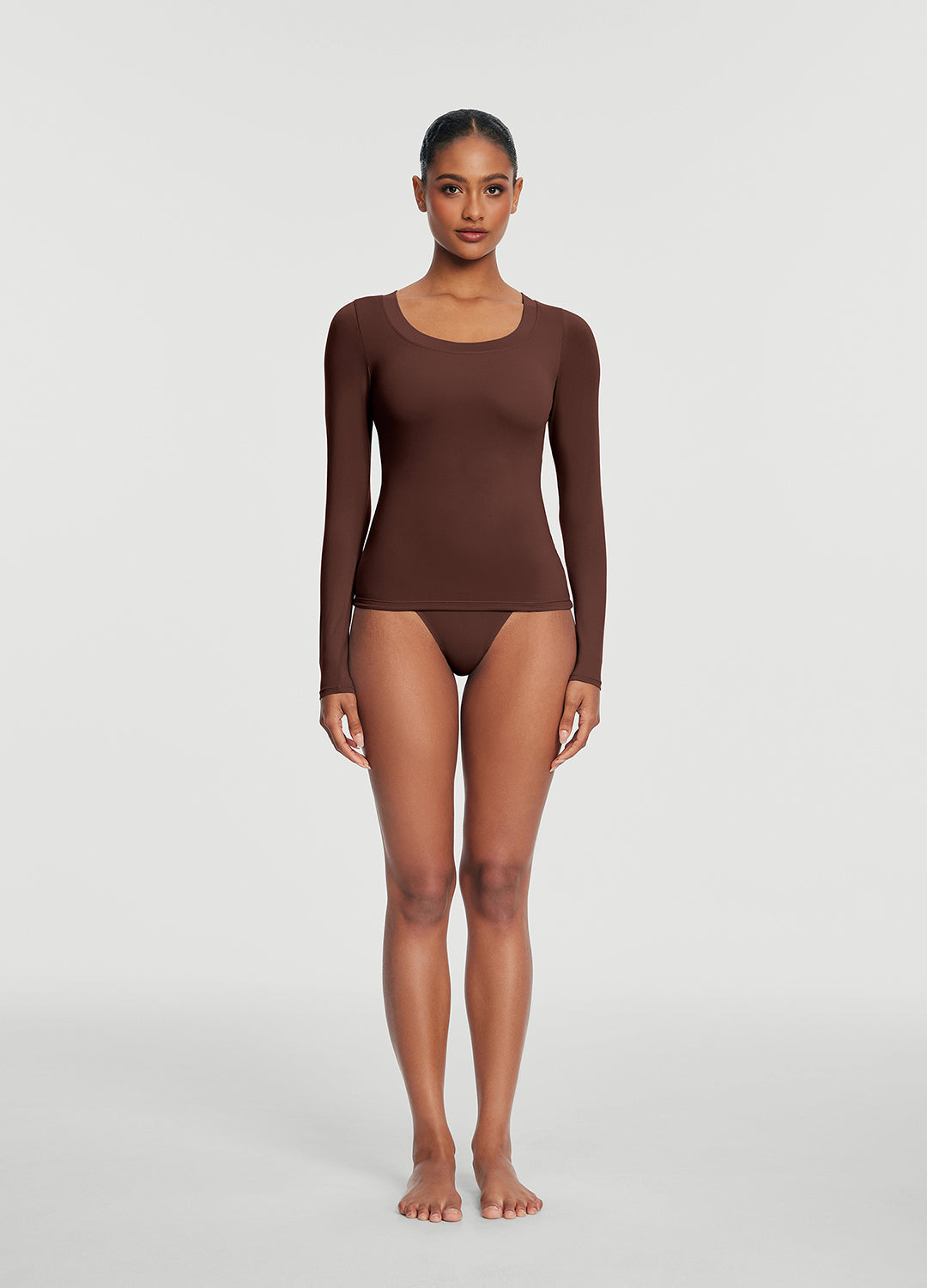 Scoop Neck Long Sleeve Top