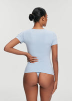 Short Sleeve Crew Neck Top