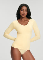 V-Neck Long Sleeve Top
