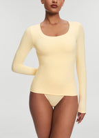 Scoop Neck Long Sleeve Top