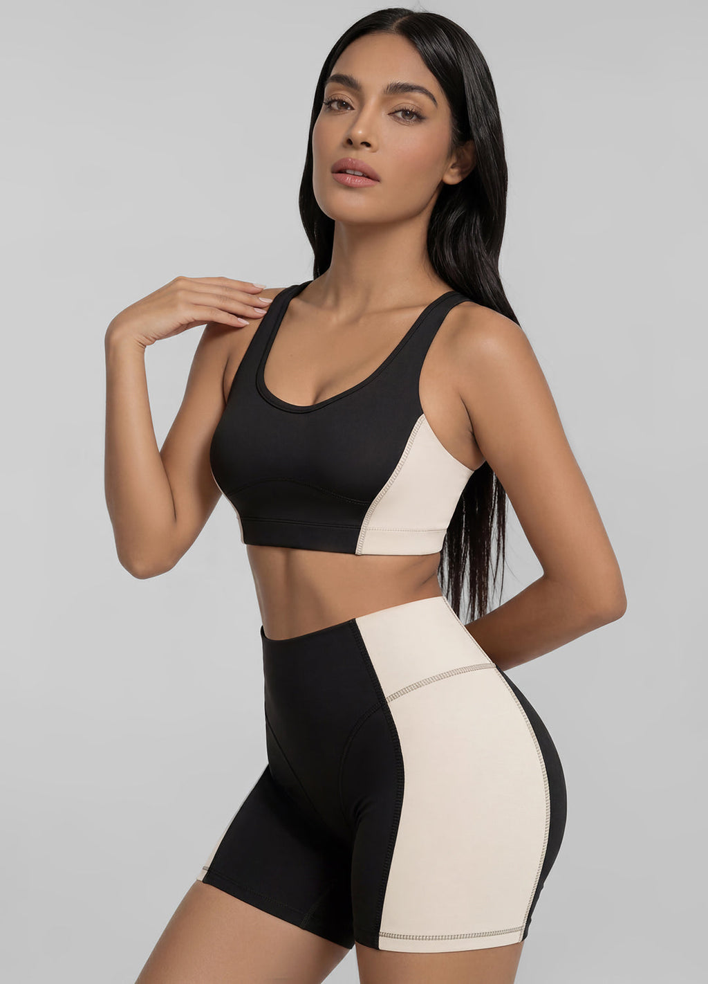 Two-Tone Contour Bra Top
