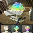 Spiral Tree Table Lamp with Integrated Wireless Charger