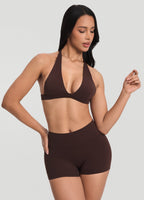 Plunge Neck Bra Top