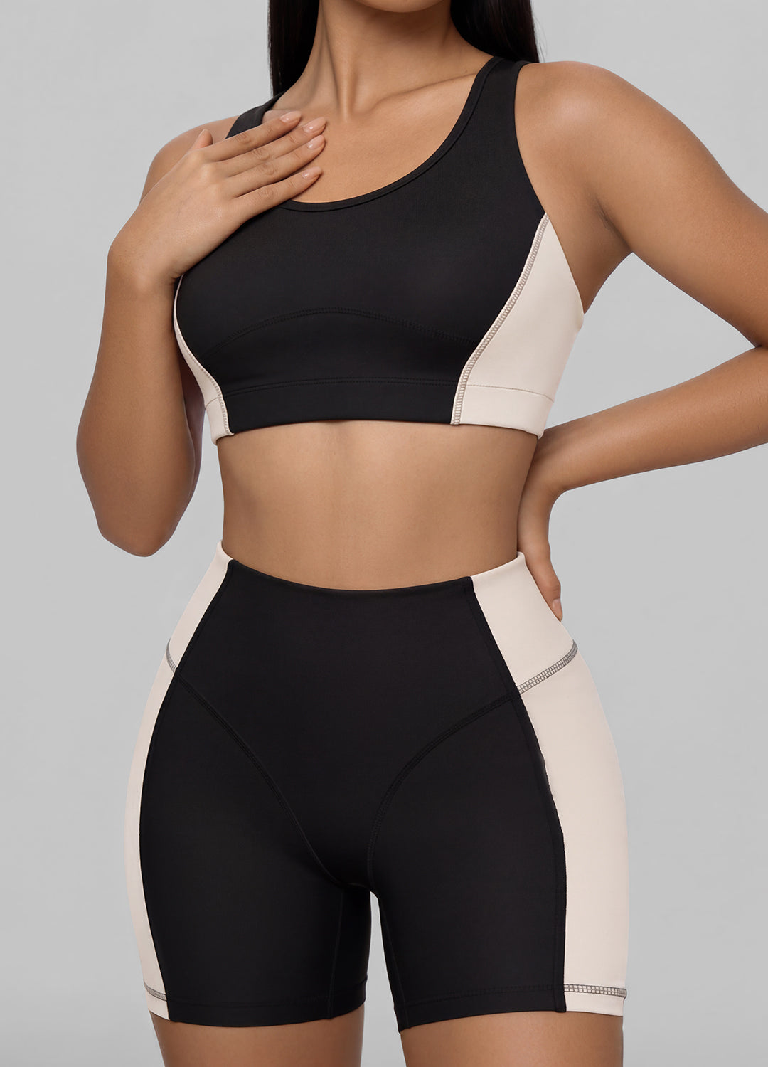 Two-Tone Contour Bra Top