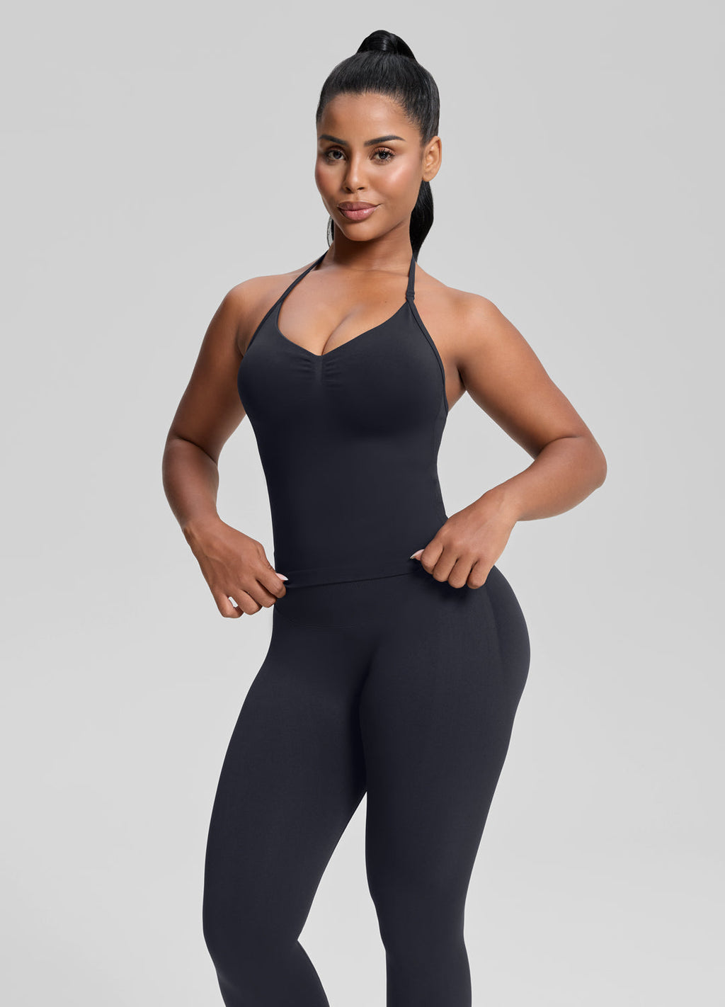 Ultrasculpt Longline Halterneck Form-Fitting Built-in Bra…