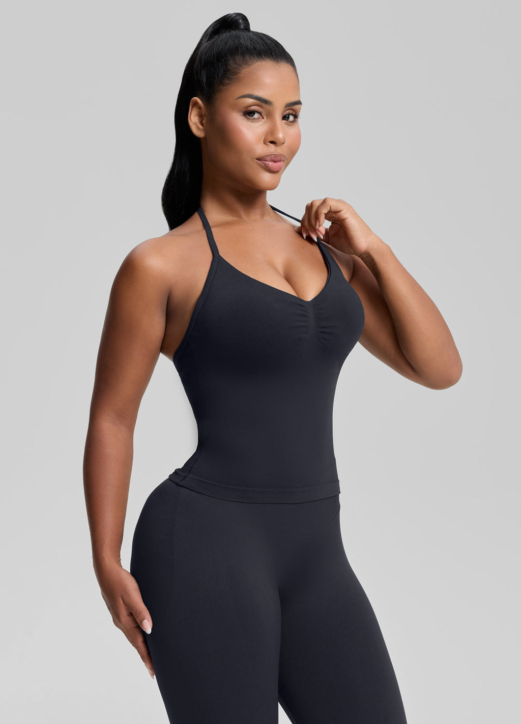 Ultrasculpt Longline Halterneck Form-Fitting Built-in Bra…