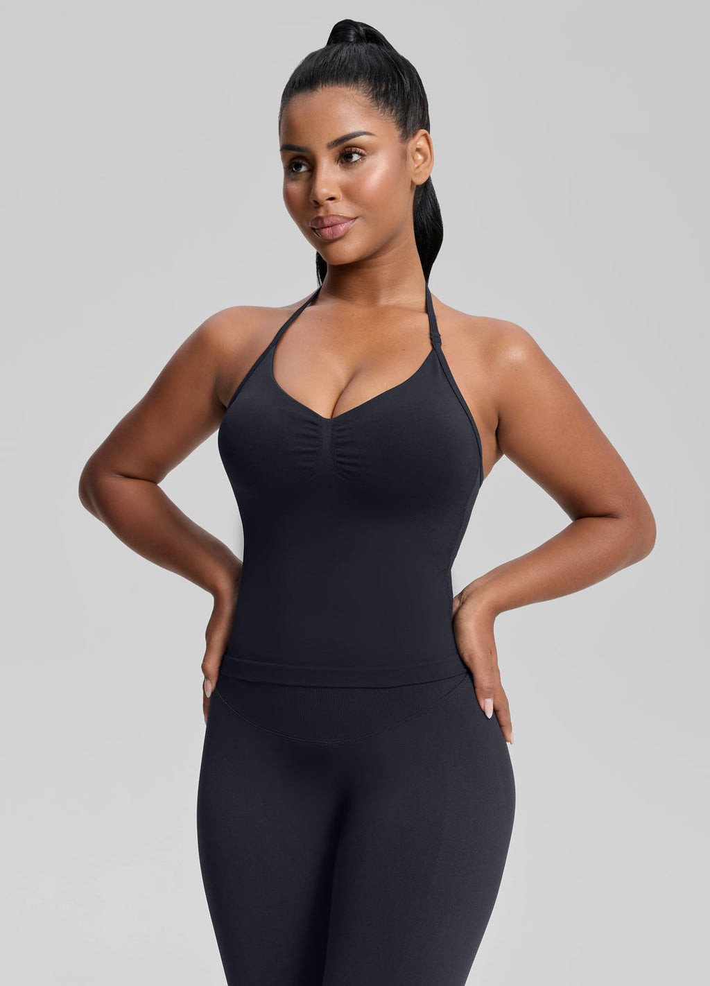 Ultrasculpt Longline Halterneck Form-Fitting Built-in Bra…