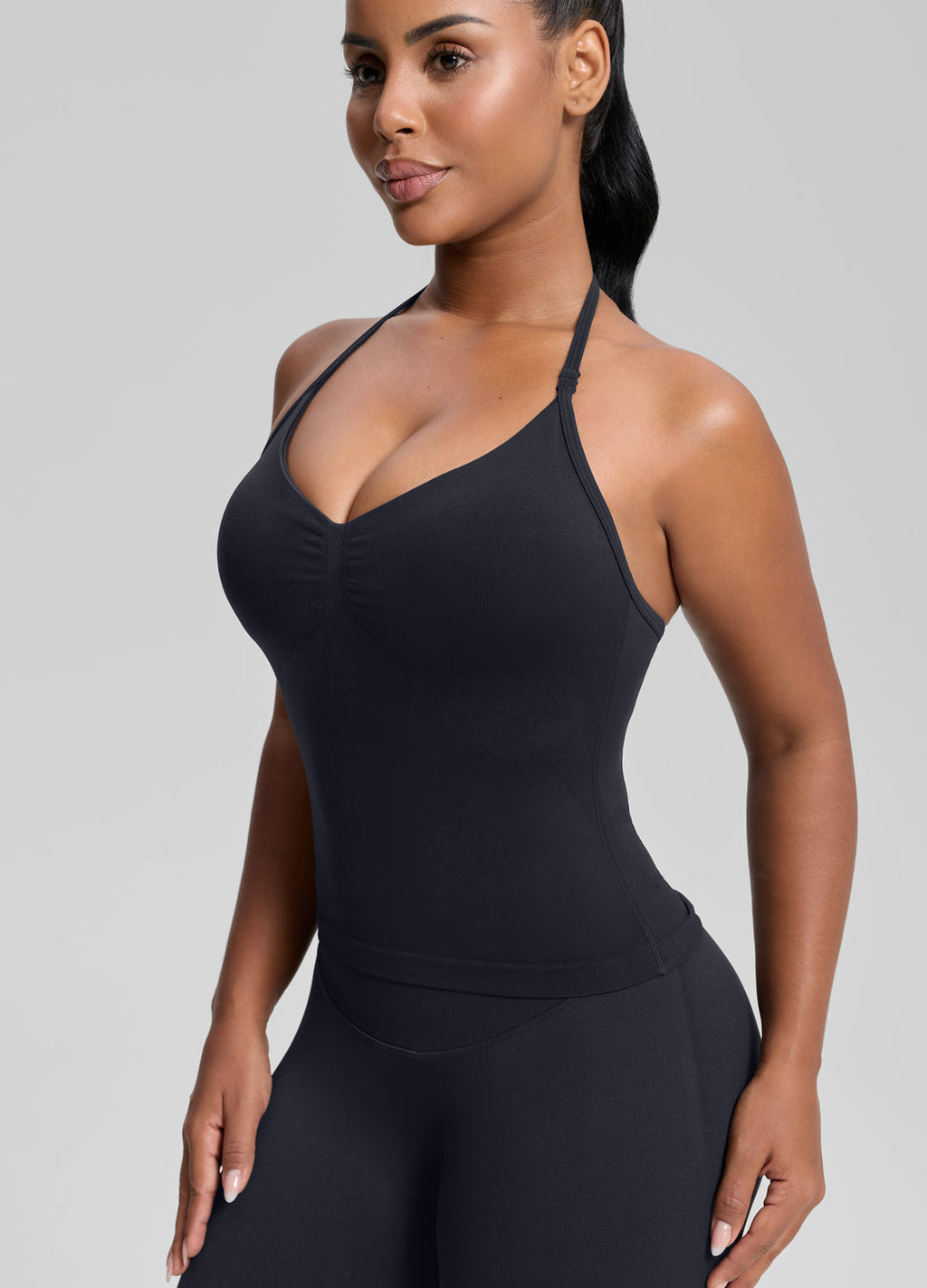 Ultrasculpt Longline Halterneck Form-Fitting Built-in Bra…