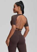 Ultrasculpt Crew Neckline Backless Removable Bra Cups Seam…