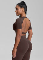 Ultrasculpt Crew Neckline Backless Removable Bra Cups Seam…