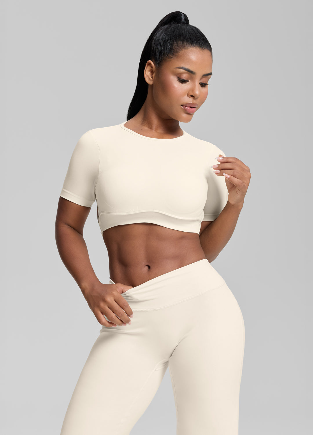 Ultrasculpt Crew Neckline Backless Removable Bra Cups Seam…