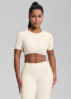 Ultrasculpt Crew Neckline Backless Removable Bra Cups Seam…