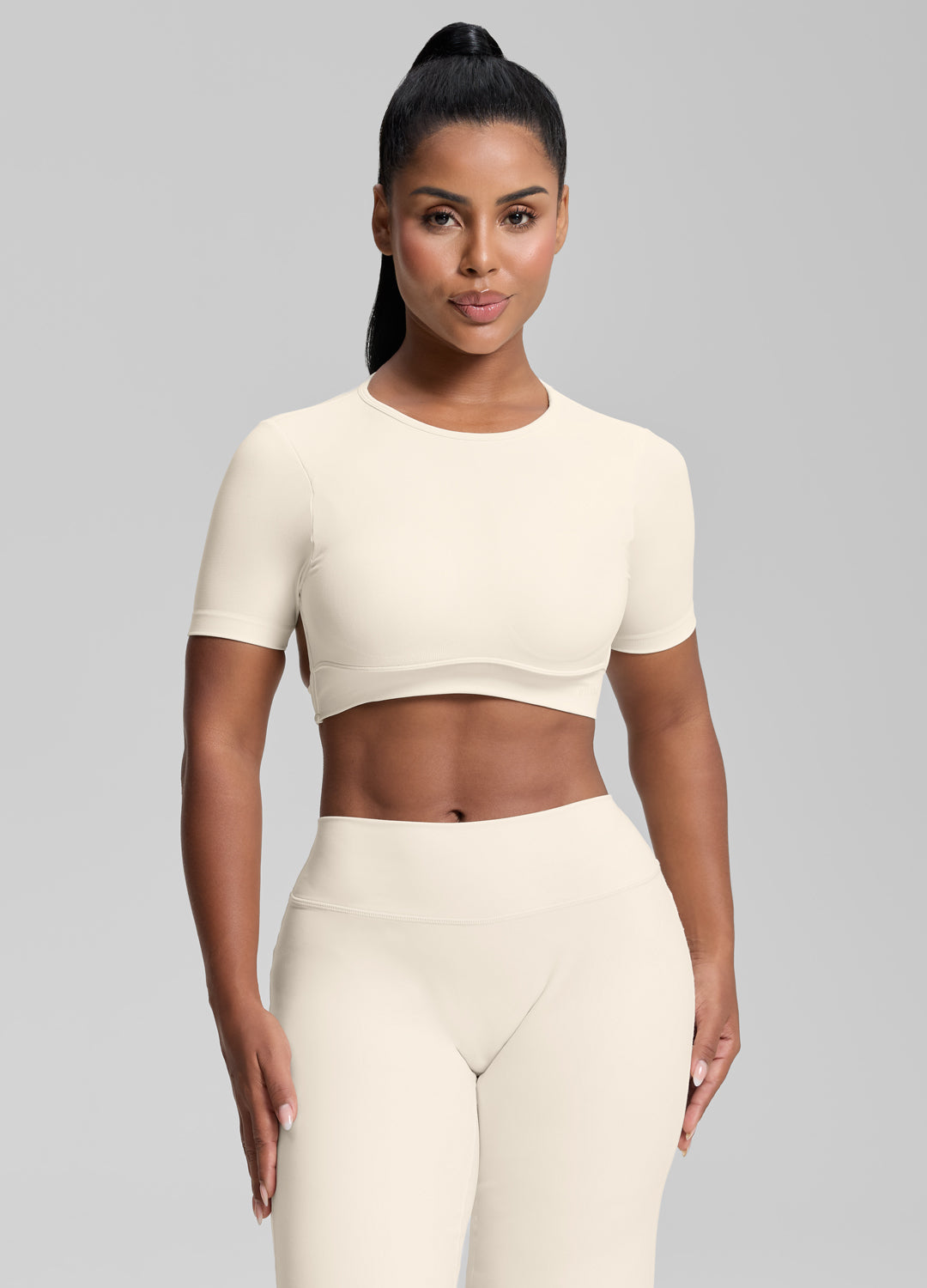 Ultrasculpt Crew Neckline Backless Removable Bra Cups Seam…