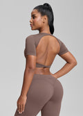 Ultrasculpt Crew Neckline Backless Removable Bra Cups Seam…