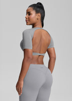 Ultrasculpt Crew Neckline Backless Removable Bra Cups Seam…