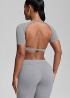 Ultrasculpt Crew Neckline Backless Removable Bra Cups Seam…